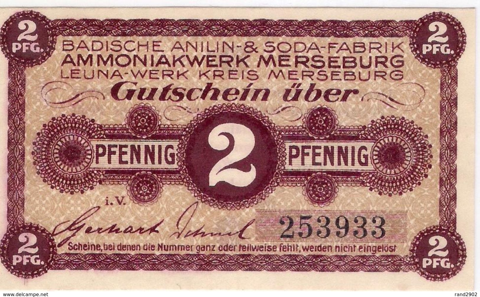 Deutschland Notgeld 2 Pfennig Tieste4505.05.02 MERSEBURG /45M/ - Lokale Ausgaben