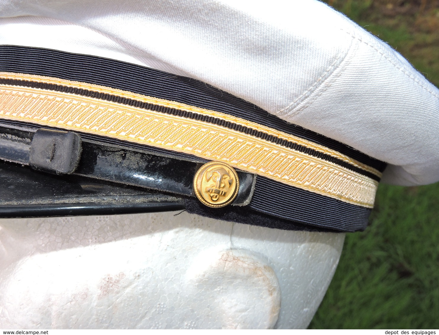 ANCIENNE CASQUETTE GENDARMERIE MARITIME + PAIRE EPAULETTES + PATCH --  TRES BEL ETAT !! - Police & Gendarmerie