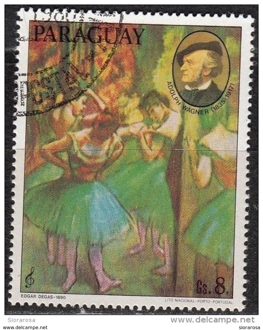 1957 Paraguay 1980  Errore Mistake - Le Date Di Nascita E Morte E Il Nome Di Wagner Sono Sbagliati. - Fehldrucke