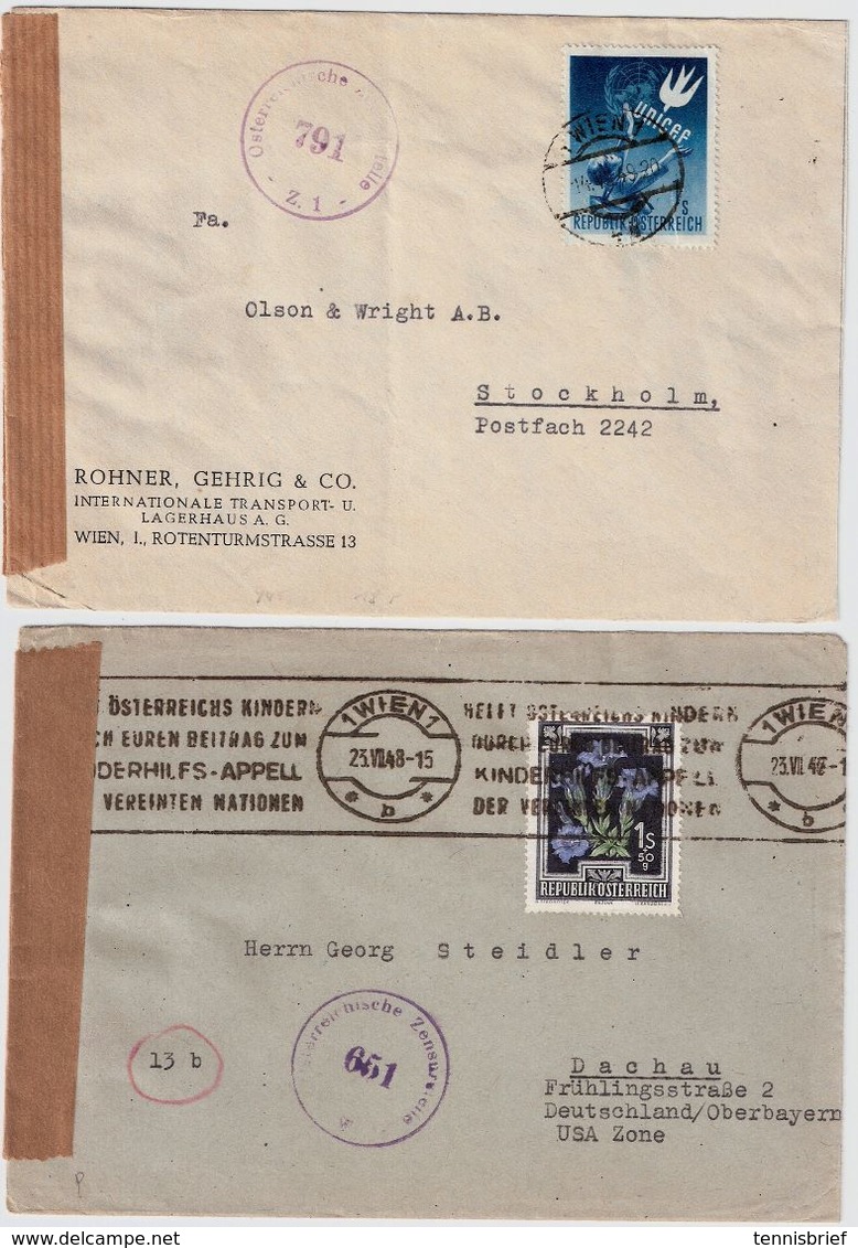 1948 - 49, 5 Mal Portogerechte EF   , #9160 - Briefe U. Dokumente