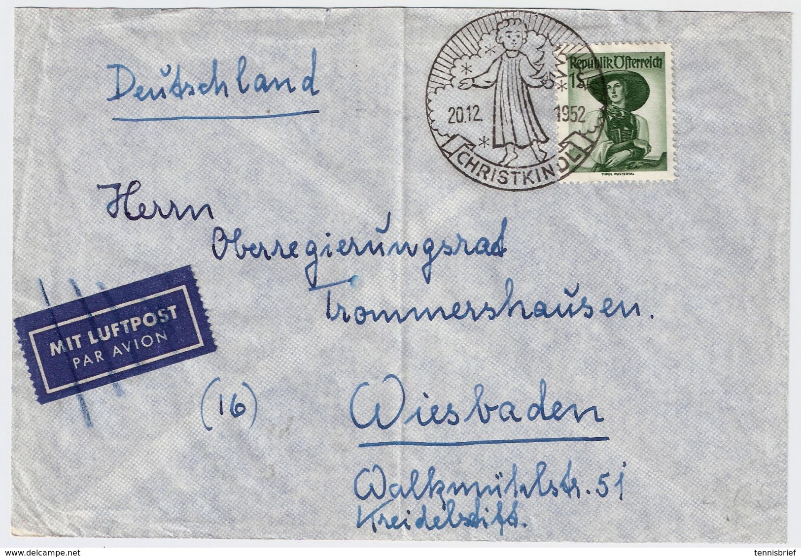 1952, " Christkindl " Früh! , #9164 - Briefe U. Dokumente