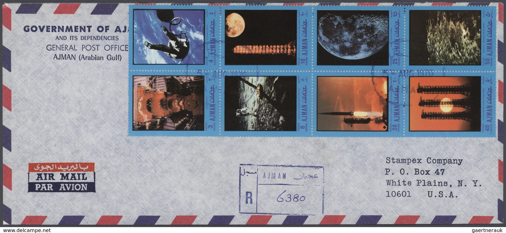 Br Adschman / Ajman: 1970 (5.8./3.10.), Apollo And Gemini Programmes Complete Set Of 20 Perforated Stam - Adschman