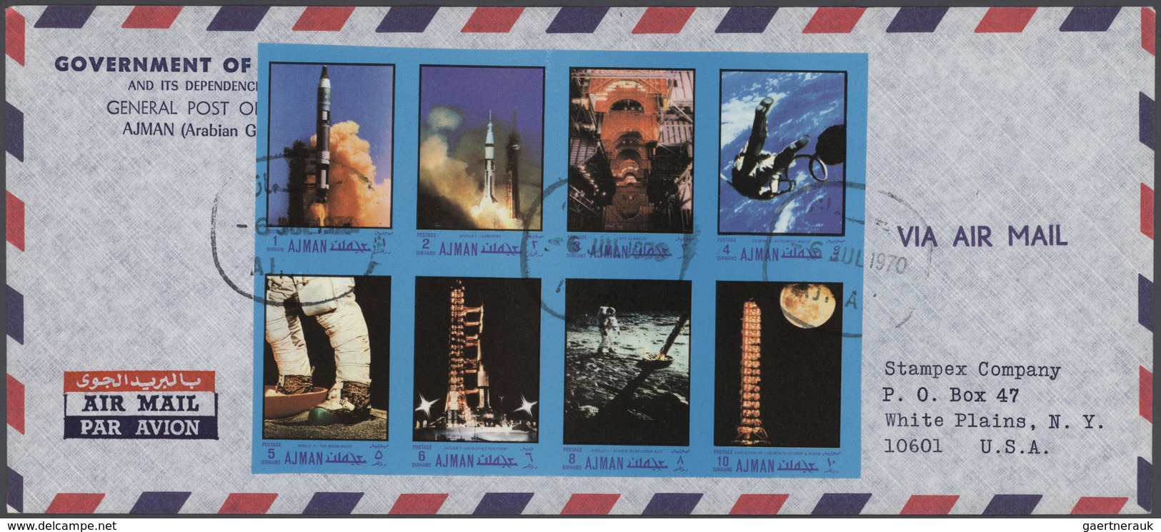 Br Adschman / Ajman: 1970 (6.7./3.10.), Apollo And Gemini Programmes Complete Set Of 20 Imperforate Sta - Adschman