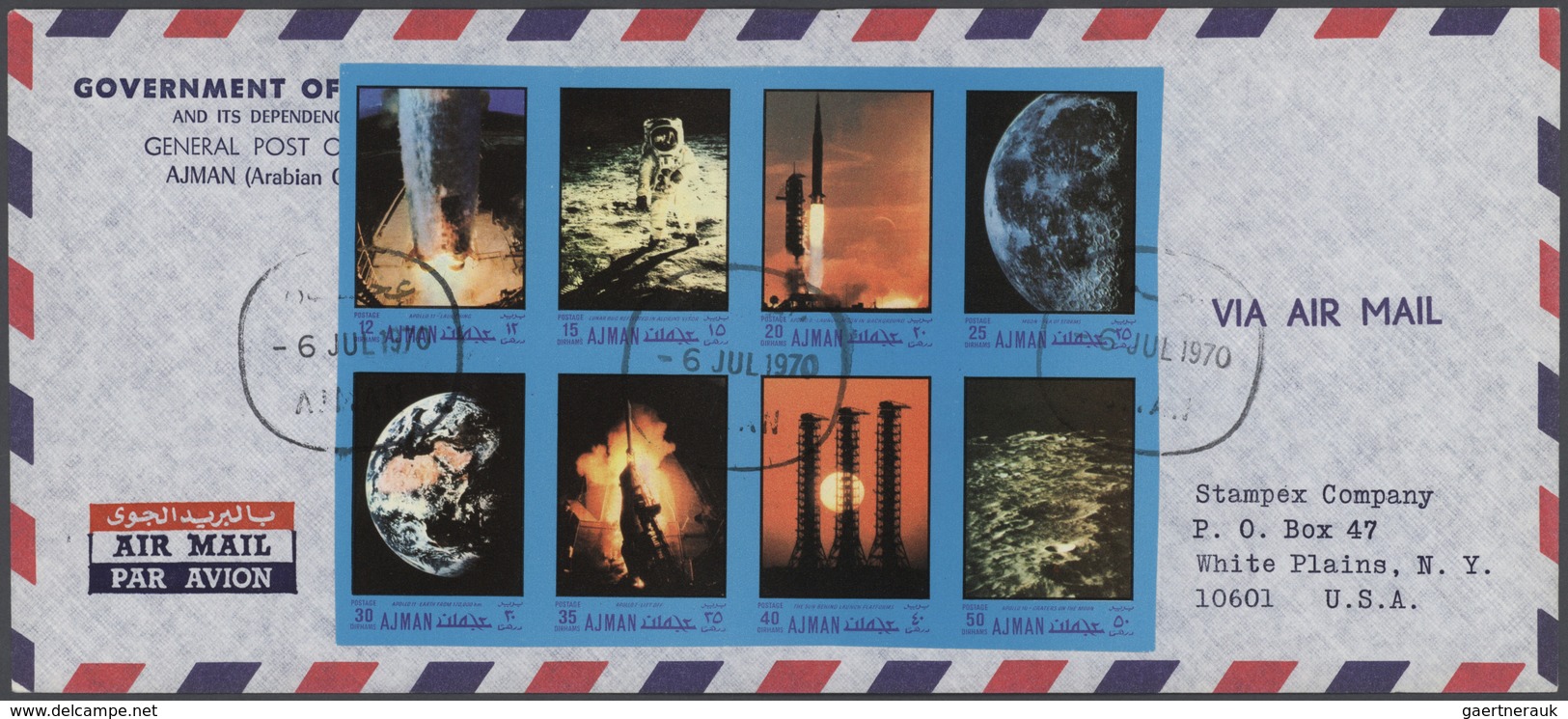 Br Adschman / Ajman: 1970 (6.7./3.10.), Apollo And Gemini Programmes Complete Set Of 20 Imperforate Sta - Adschman