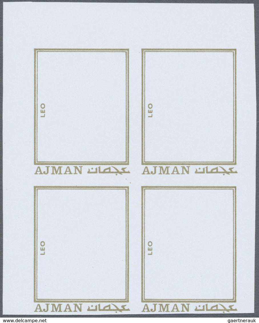 ** Adschman / Ajman: 1971, CELEBRITIES, Napoleon Bonaparte - 8 items; progressive plate proofs for the