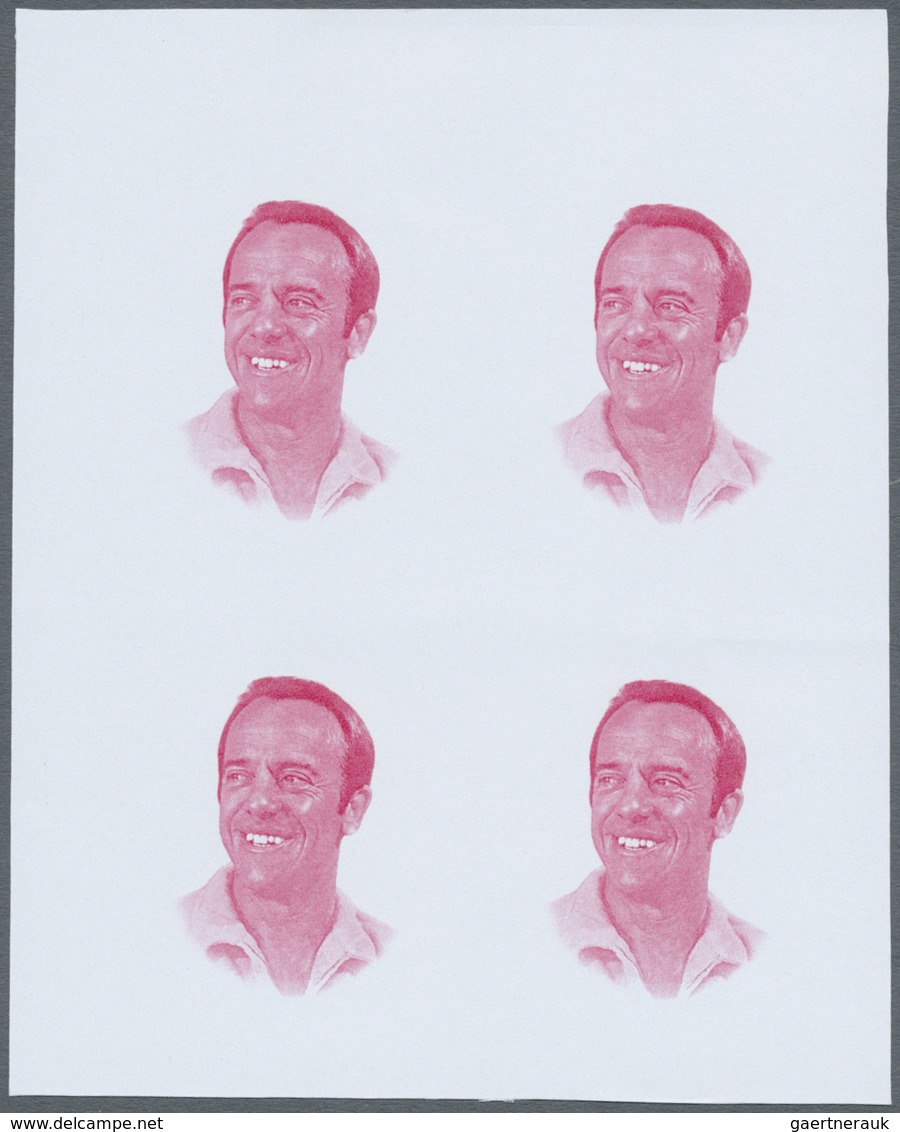 ** Adschman / Ajman: 1971, CELEBRITIES, Alan B. Shepard - 8 Items; Progressive Plate Proofs For The 75D - Adschman