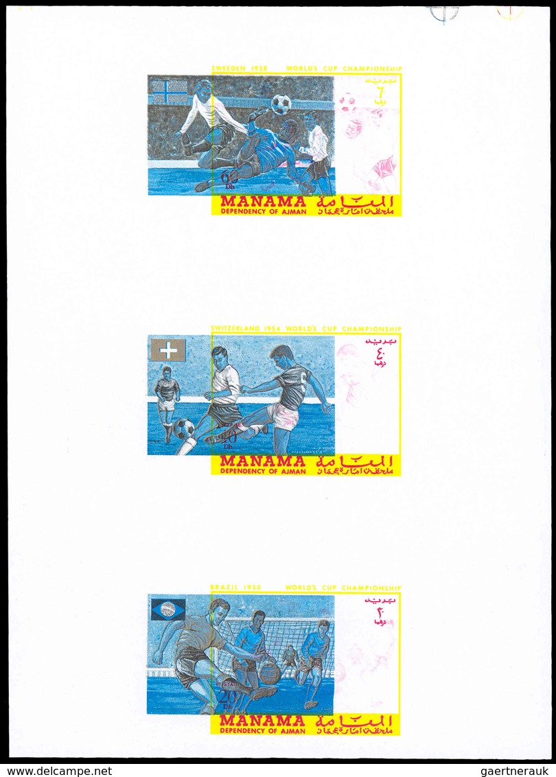 ** Adschman - Manama / Ajman - Manama: 1971, SOCCER WORLD CUP CHAMPIONSHIPS - 2 Items; Collective Singl - Manama