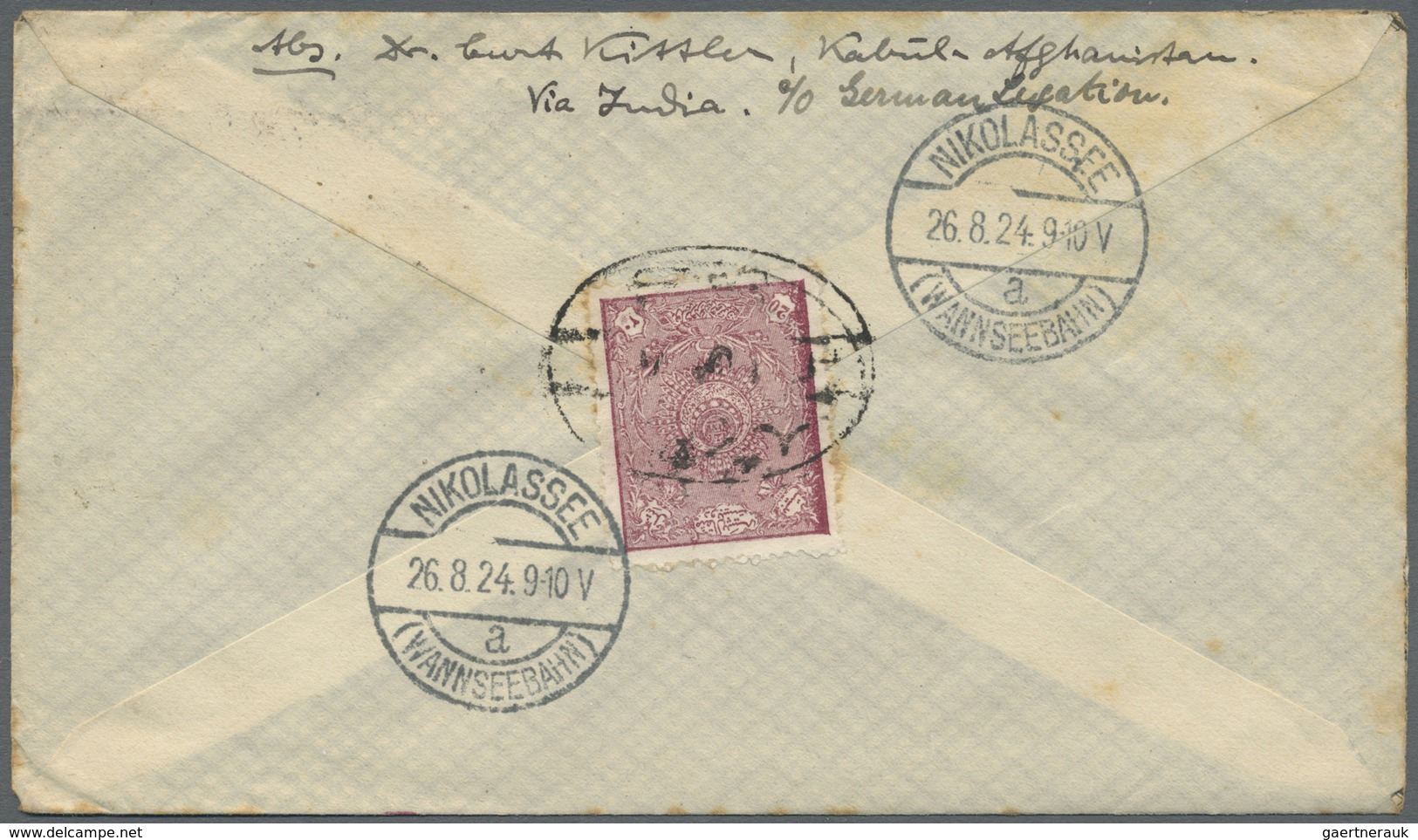 Br Afghanistan: 1924-30: Three Pre-UPU And One UPU Period Covers To GERMANY, With 1) 1924 Cover To Berl - Afghanistan