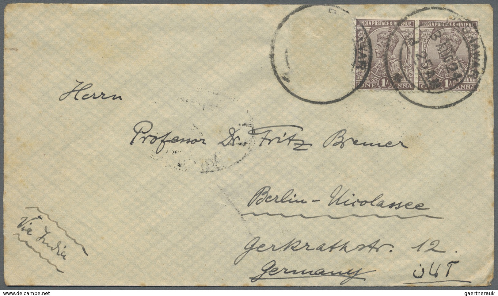 Br Afghanistan: 1924-30: Three Pre-UPU And One UPU Period Covers To GERMANY, With 1) 1924 Cover To Berl - Afghanistan