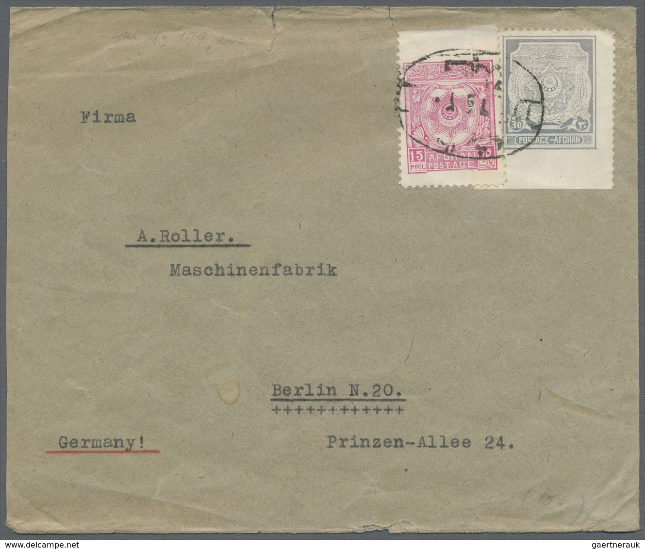 Br Afghanistan: 1924-30: Three Pre-UPU And One UPU Period Covers To GERMANY, With 1) 1924 Cover To Berl - Afghanistan