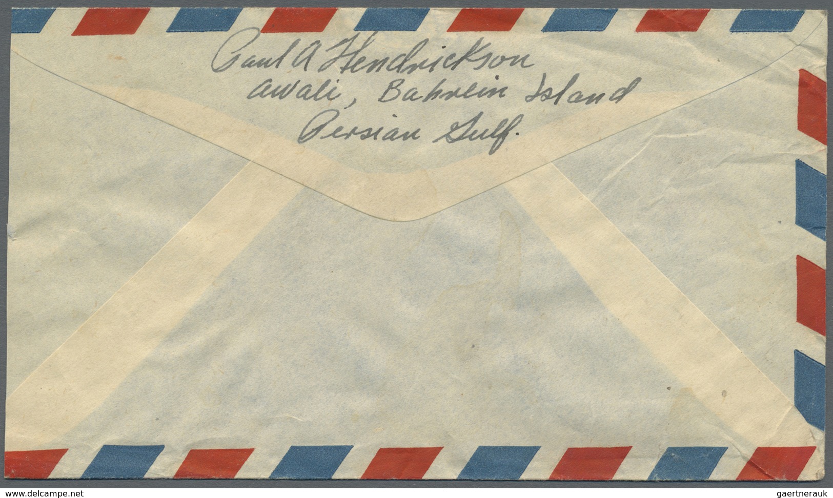 Br Bahrain: 1940's: Three Airmail Covers From "AWALI, Bahrain Island" (sender Note On Back) To New York - Bahrain (1965-...)