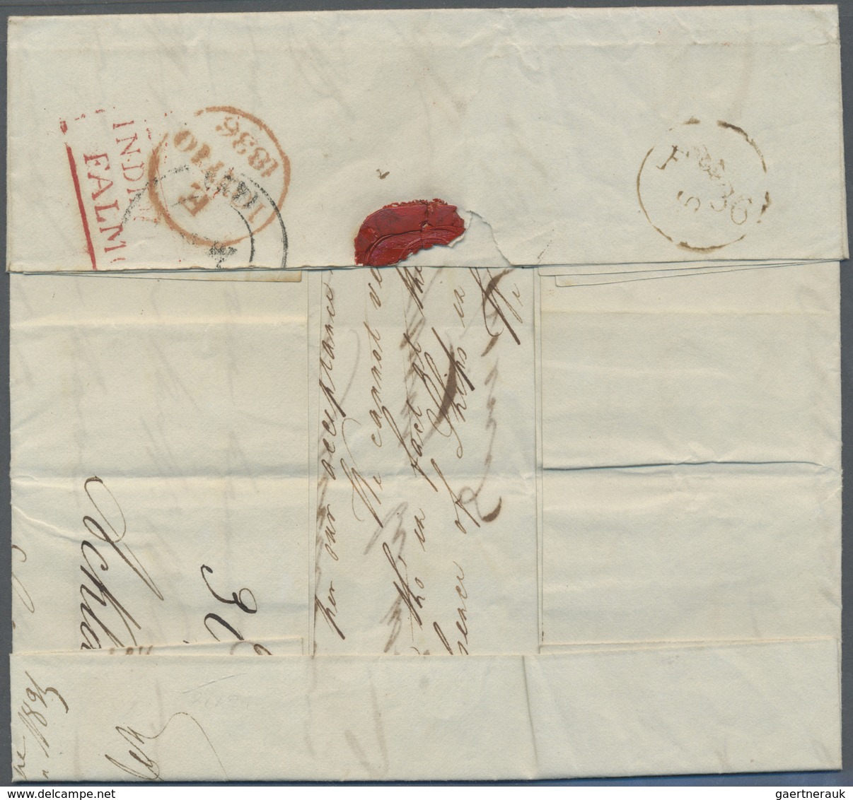 Br Ceylon / Sri Lanka: 1835. Pre-stamp Envelope Written From Colombo Dated '12th Nov 1835' Addressed To - Sri Lanka (Ceylon) (1948-...)