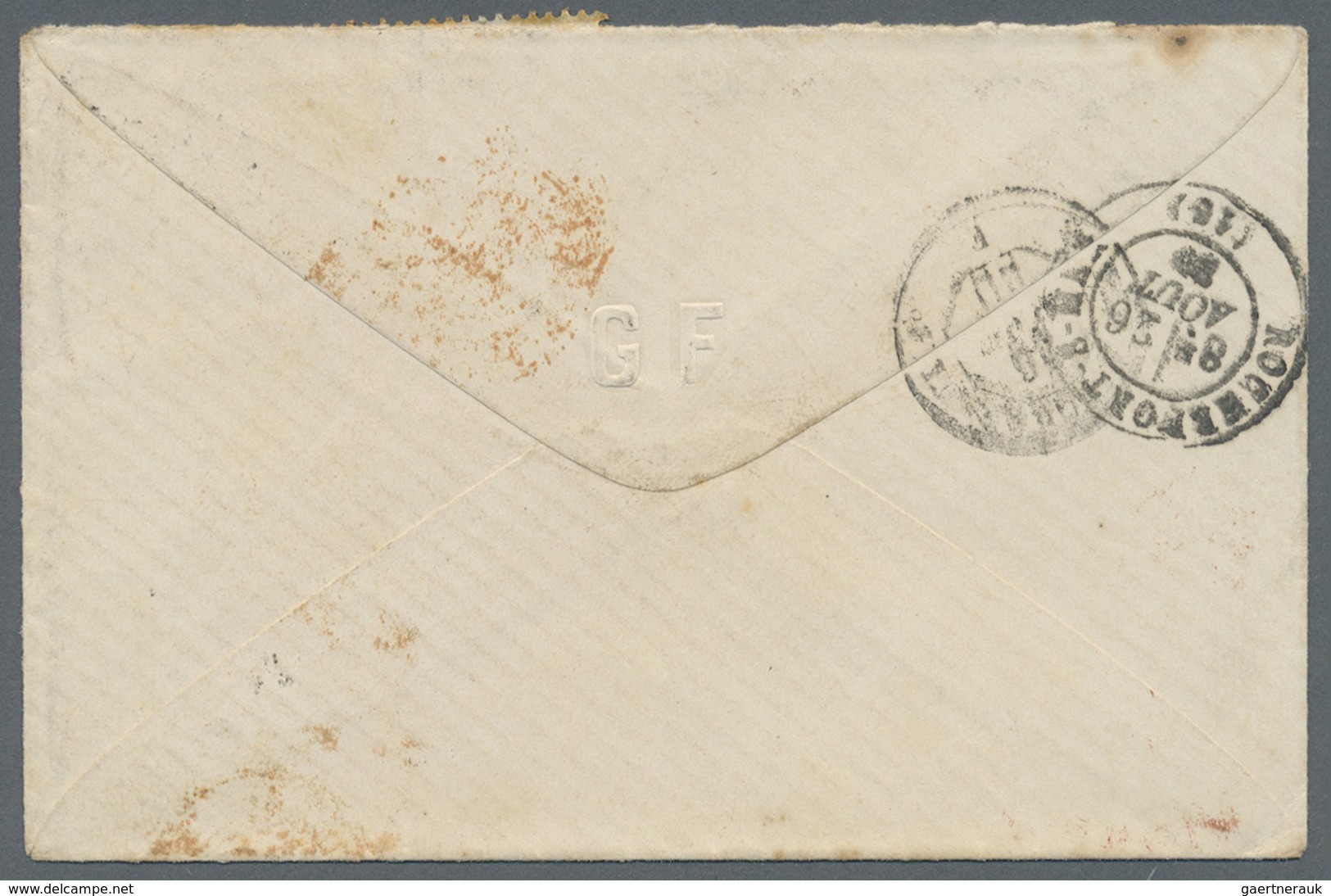 Br Ceylon / Sri Lanka: 1880. Envelope Addressed To France Bearing SG 124, 8c Orange-red (pair) Tied By - Sri Lanka (Ceylon) (1948-...)