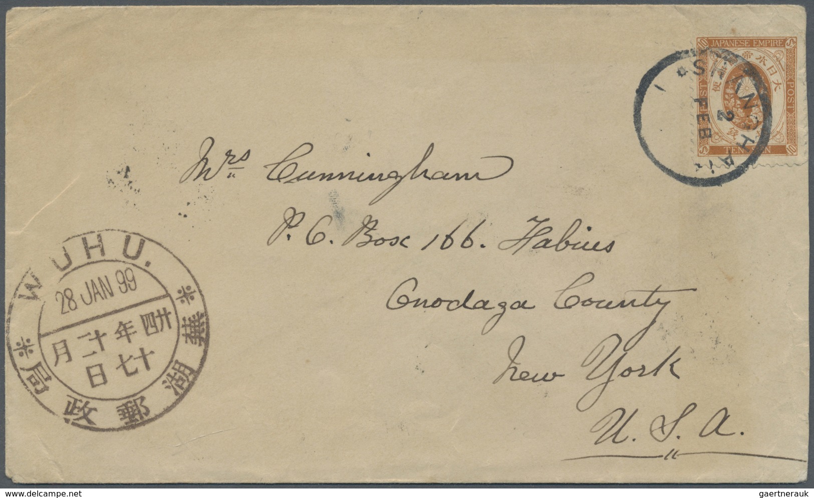 Br China: 1899. Envelope Addressed To New York Bearing Chinese Imperial Post SG 113, 10c Green Tied By - Other & Unclassified