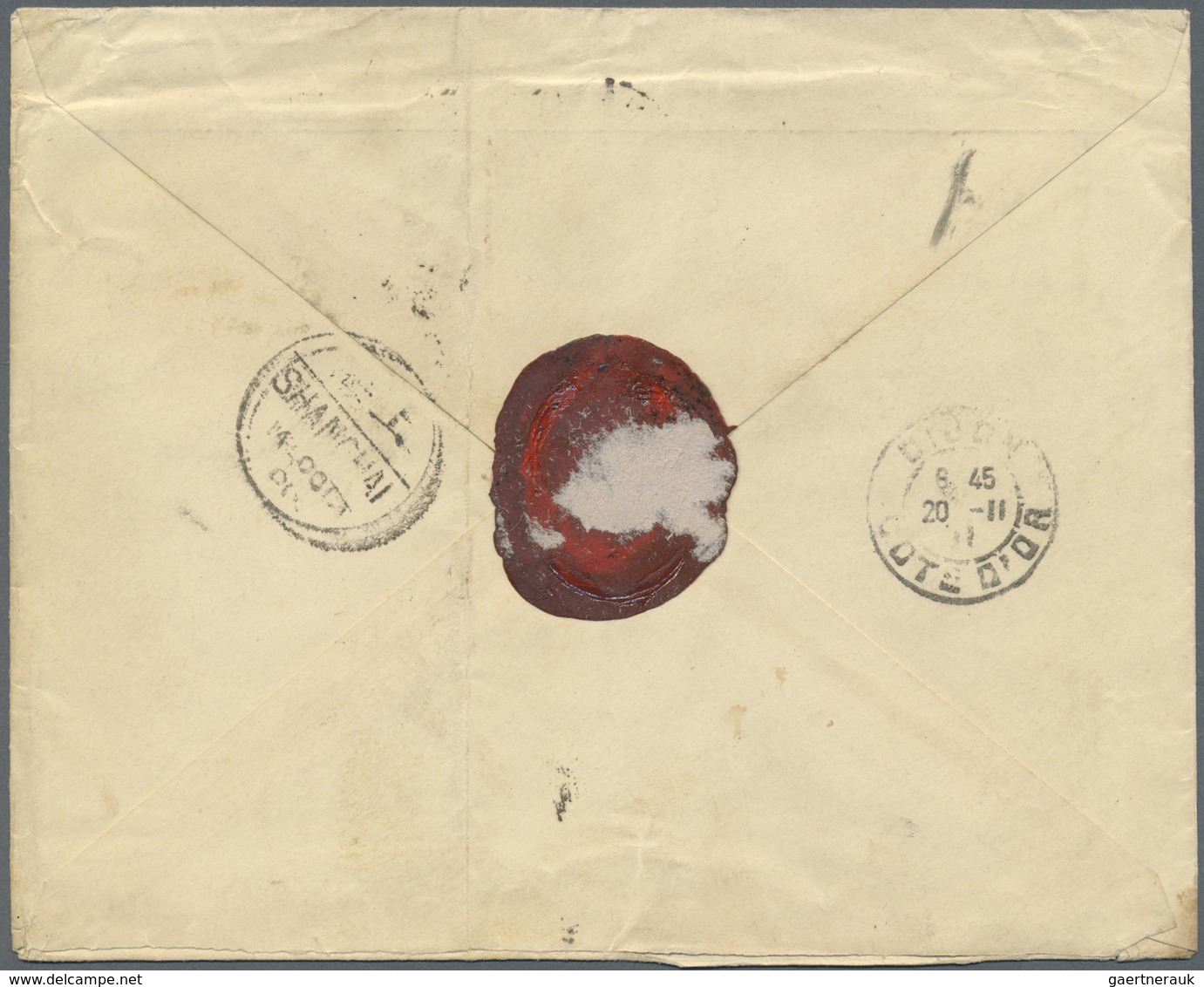 Br China: 1901. Envelope (small Traces, Vertical Fold And Corner Crease) Addressed To France Headed 'Ap - Other & Unclassified