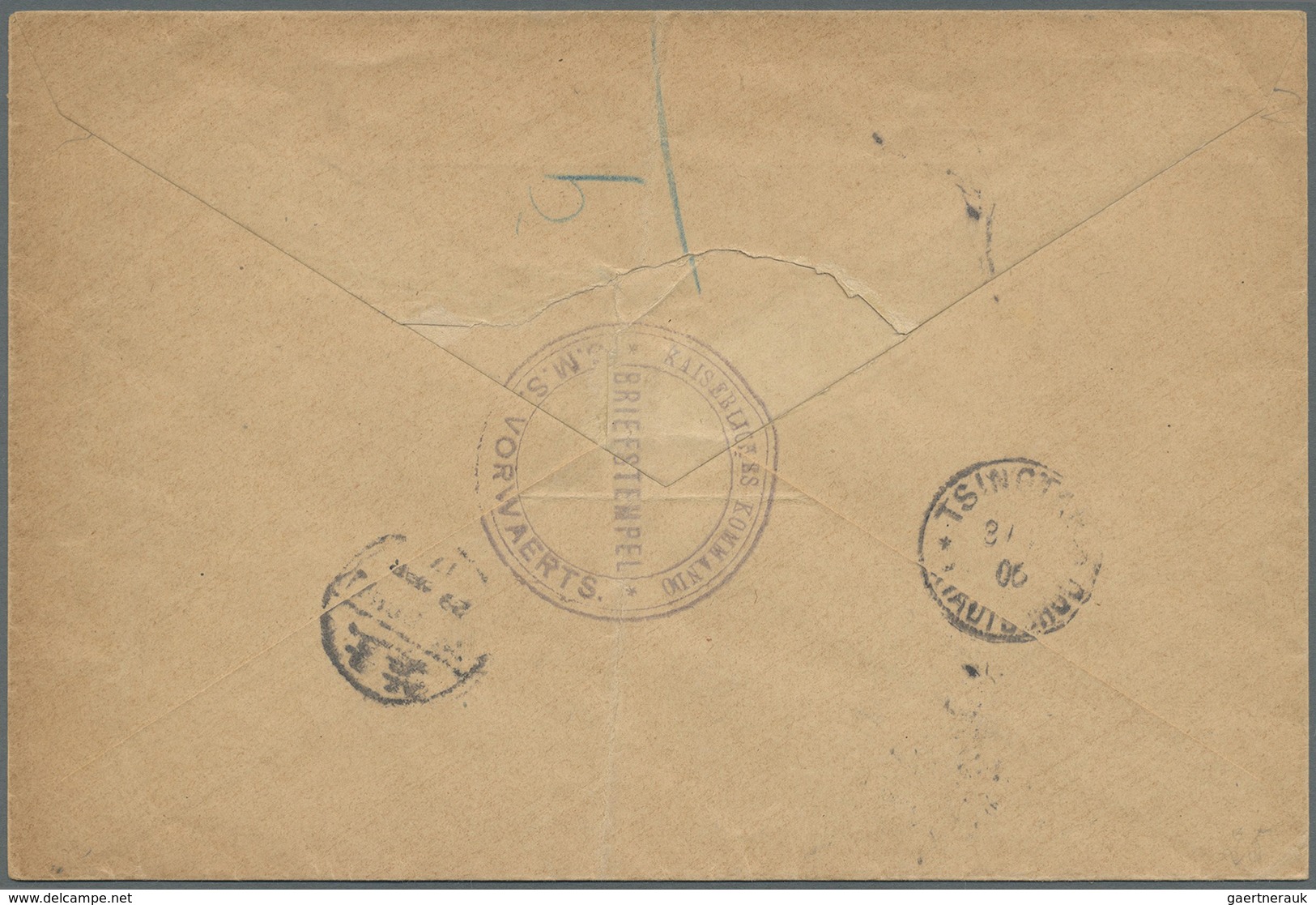 Br China: 1902, Coiling Dragon 4 C. Brown Tied Clear "YOCHOW 26 MAR 06" To Envelope (crease,toning) To - Autres & Non Classés