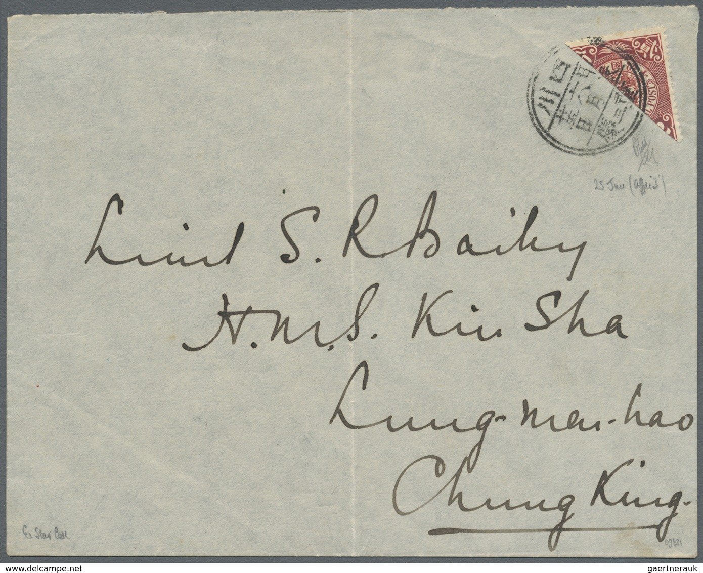 Br China: 1904, Chungking Provisional: 2 C. Bisect Tied Lunar Dater "Szechwan Chungking 3 -.6.25", Loca - Andere & Zonder Classificatie