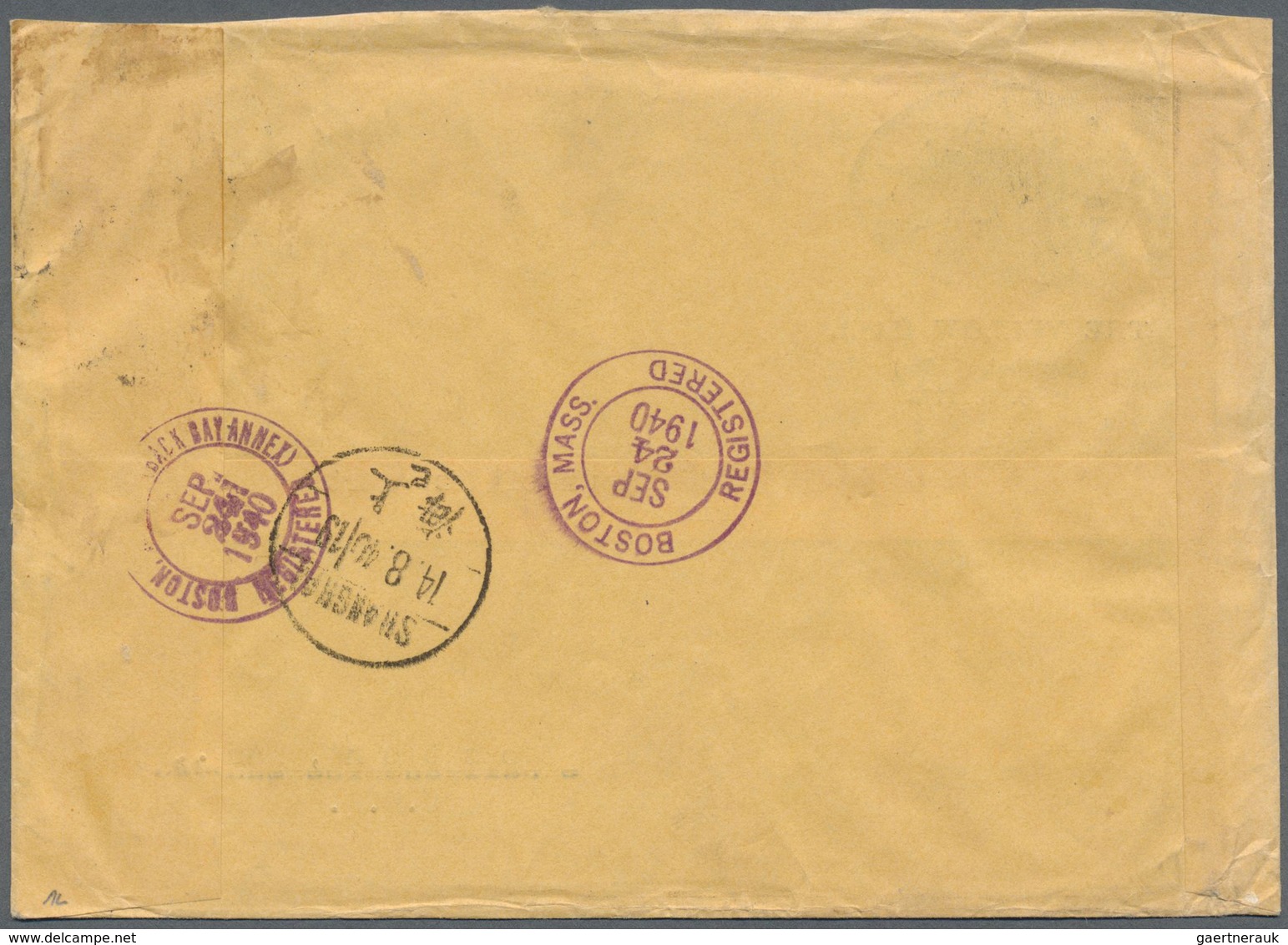 Br China: 1931/32, SYS $1 With Martyr 30 C. Tied "SHANGHAI 14.8.40" To Registered Cover With R-label "S - Other & Unclassified