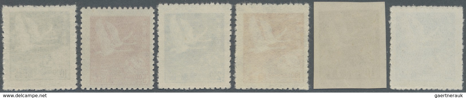 (*) China: 1949, Wild Geese 10 C. (unissued), 16 C. Imperforated (unissed) And $1/$10, Unused No Gum As - Other & Unclassified