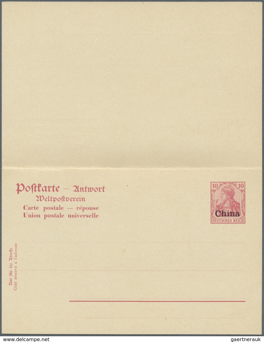 GA China - Besonderheiten: 1902: Essay For A Postal Stationery Double Card, 10 Pfg  Red Germania "Deuts - Andere & Zonder Classificatie