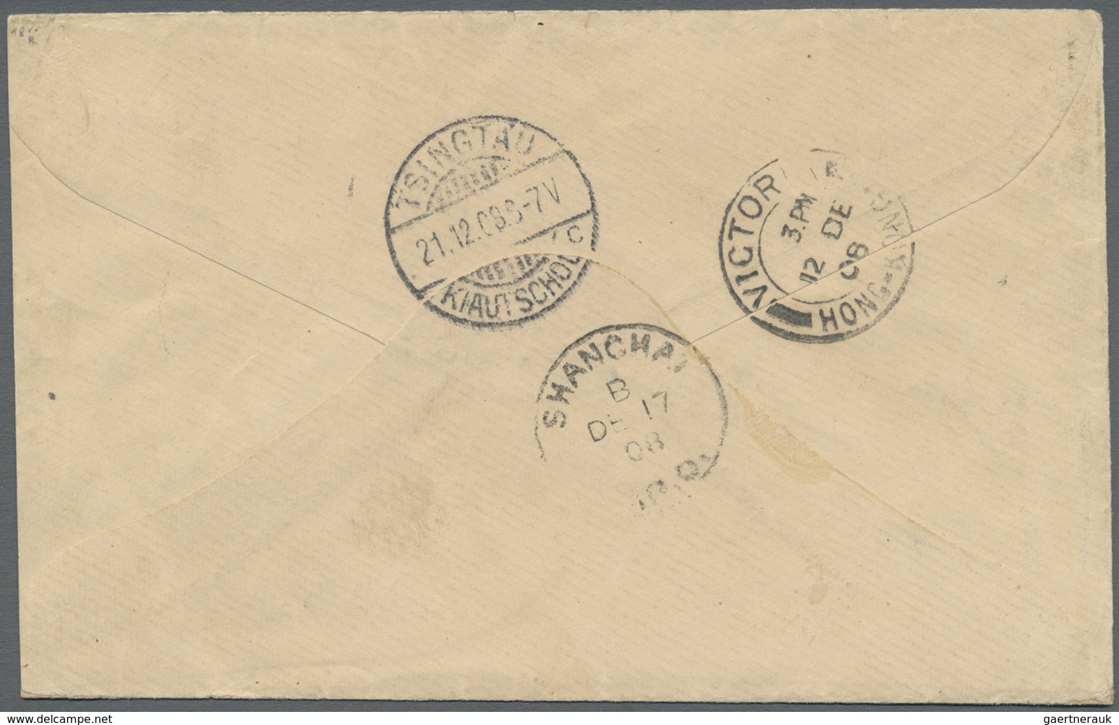 Br China - Besonderheiten: Incoming Mail, Mariana Islands, 1908, Yacht 10 Pf. Tied "SAIPAN 2/11 08" Via - Other & Unclassified