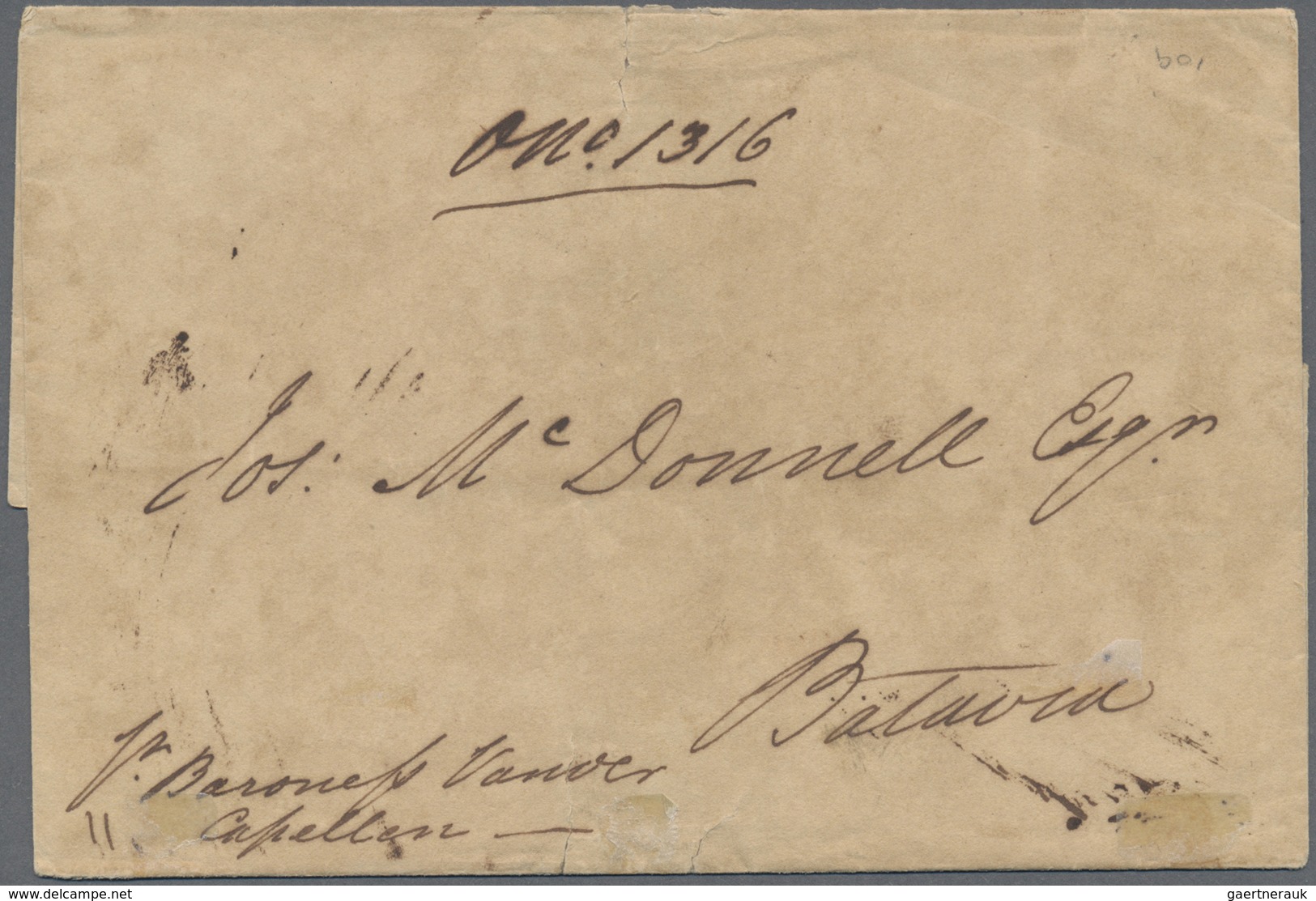 Br Indien - Vorphilatelie: 1817 (28 Mar): "KEDGEREE/POST OFFICE" Double Oval Handstamp (Giles 1) + Date - ...-1852 Prephilately