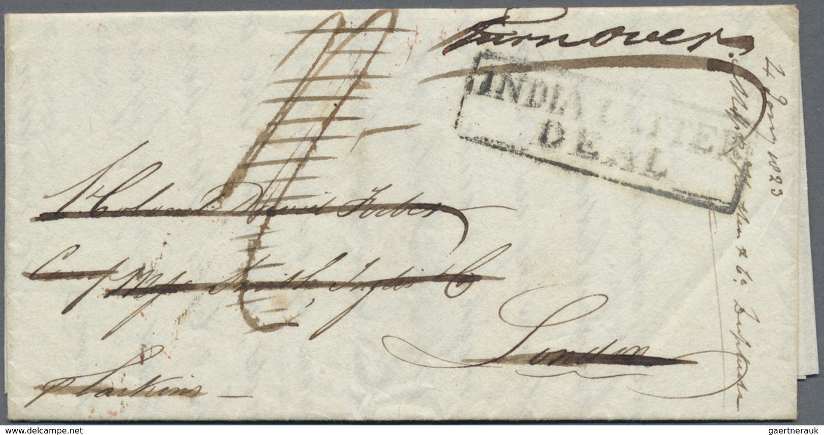 Br Indien - Vorphilatelie: 1823 (4 Jan.) Entire Letter From Calcutta To "Lt. Colonel David Forbes/Care - ...-1852 Voorfilatelie
