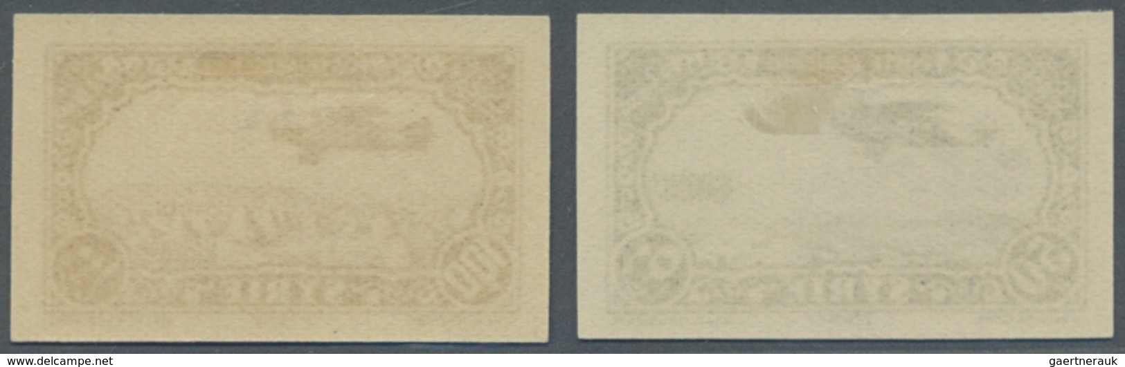 * Syrien: 1931/1933, Airmail Issue Complete Set IMPERFORATE, Mint Lightly Hinged. Maury PA50/60nd, 800 - Syrië