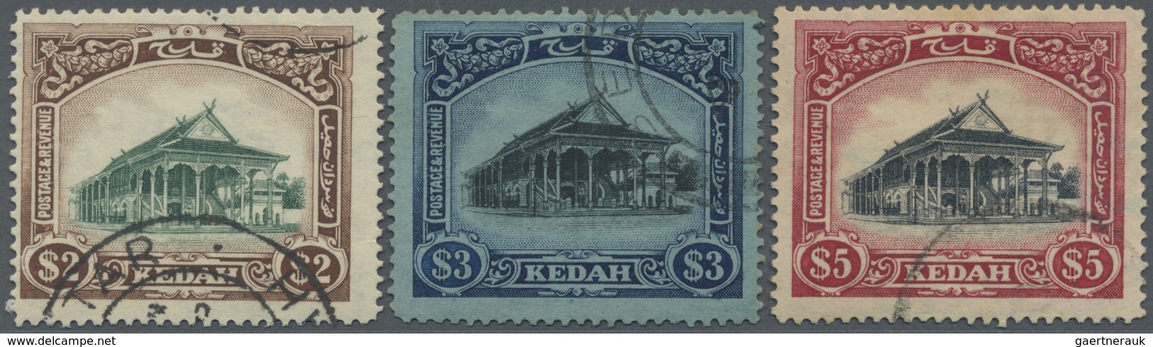 O Malaiische Staaten - Kedah: 1921, Definitives Issue (Sheaf Of Rice, Malay Ploughing And Council Cham - Kedah