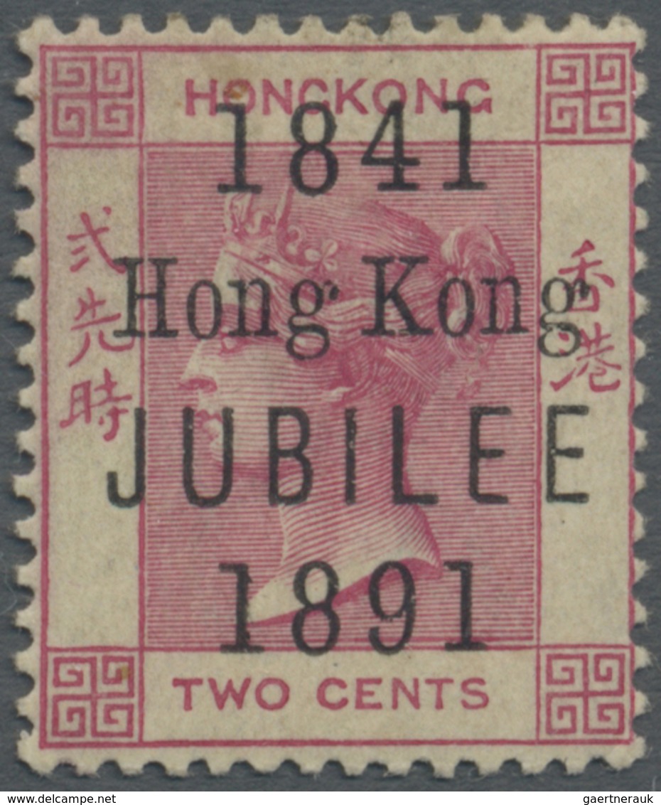 * Hongkong: 1891, 50th Anniversary Of Colony 2 C. Rose, Unused, Fresh Colour, Very Fine, Signed Dr. Kn - Other & Unclassified