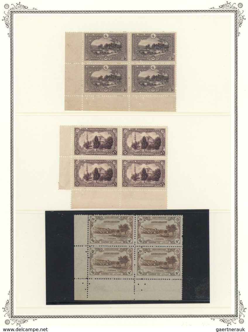 (*) Irak: 1919, Turkey Sc.590-98 Iraq Issue To Be Overprinted Printing Proofs In Blocks Of Four With Per - Irak