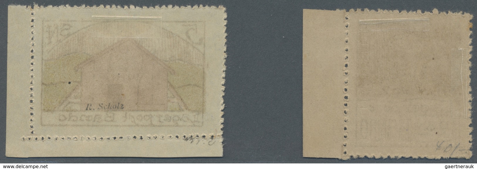 (*) Lagerpost Tsingtau: 1918, Lagerpost Stamps 2 S., A Right Margin Cop. And 5 S. , A Right Corner Margi - China (kantoren)