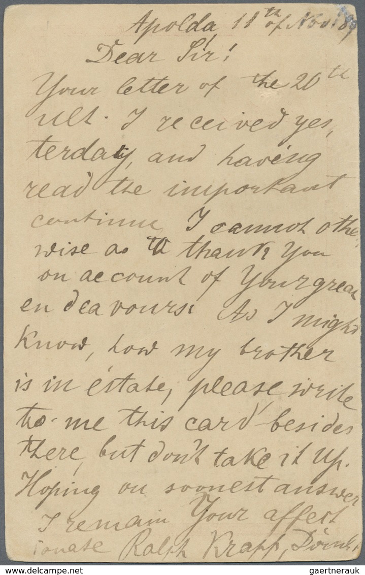 GA Japan - Besonderheiten: 1889, "REGISTERED YOKOHAMA", Two Clear Strikes Of C.d.s. On Incoming Registe - Other & Unclassified