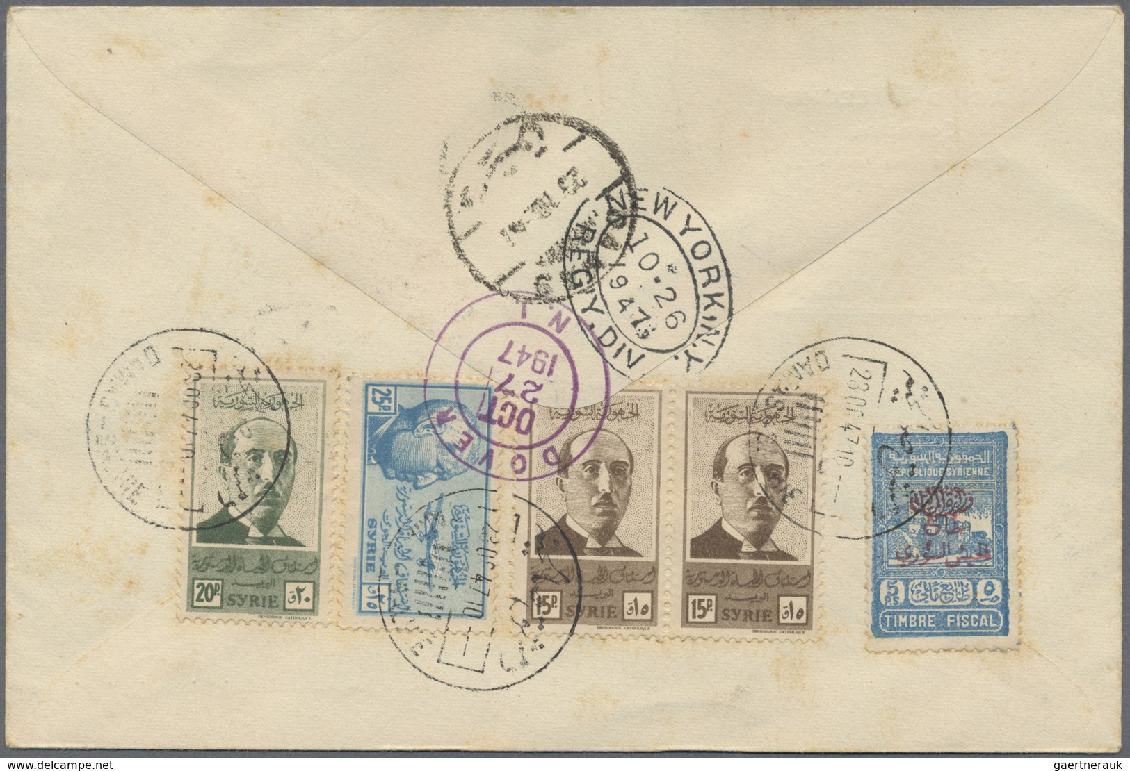 Br Syrien: 1945, President Shukri al-Quwatli, 5pi. to 200pi., all seven airmail mini sheets, each on re