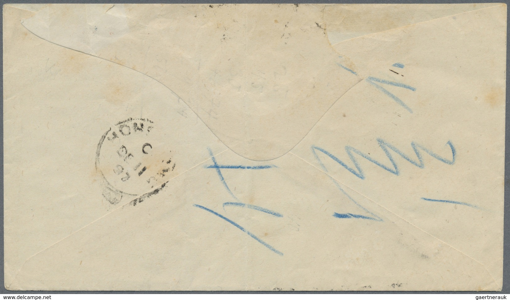 Br China - Stempel: 1897, 6 Dec, Shanghai, Cover Bearing Red PAID Mark And Black SHANGHAI C.d.s. Alongs - Andere & Zonder Classificatie