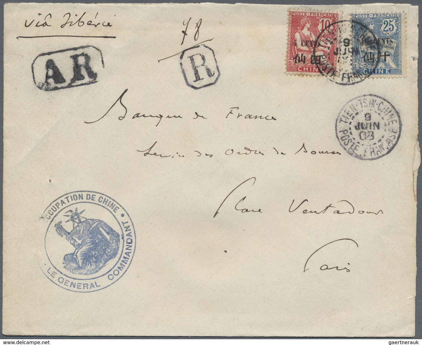 Br China - Fremde Postanstalten / Foreign Offices: French Offices 1903. Registered Envelope (opened At - Autres & Non Classés