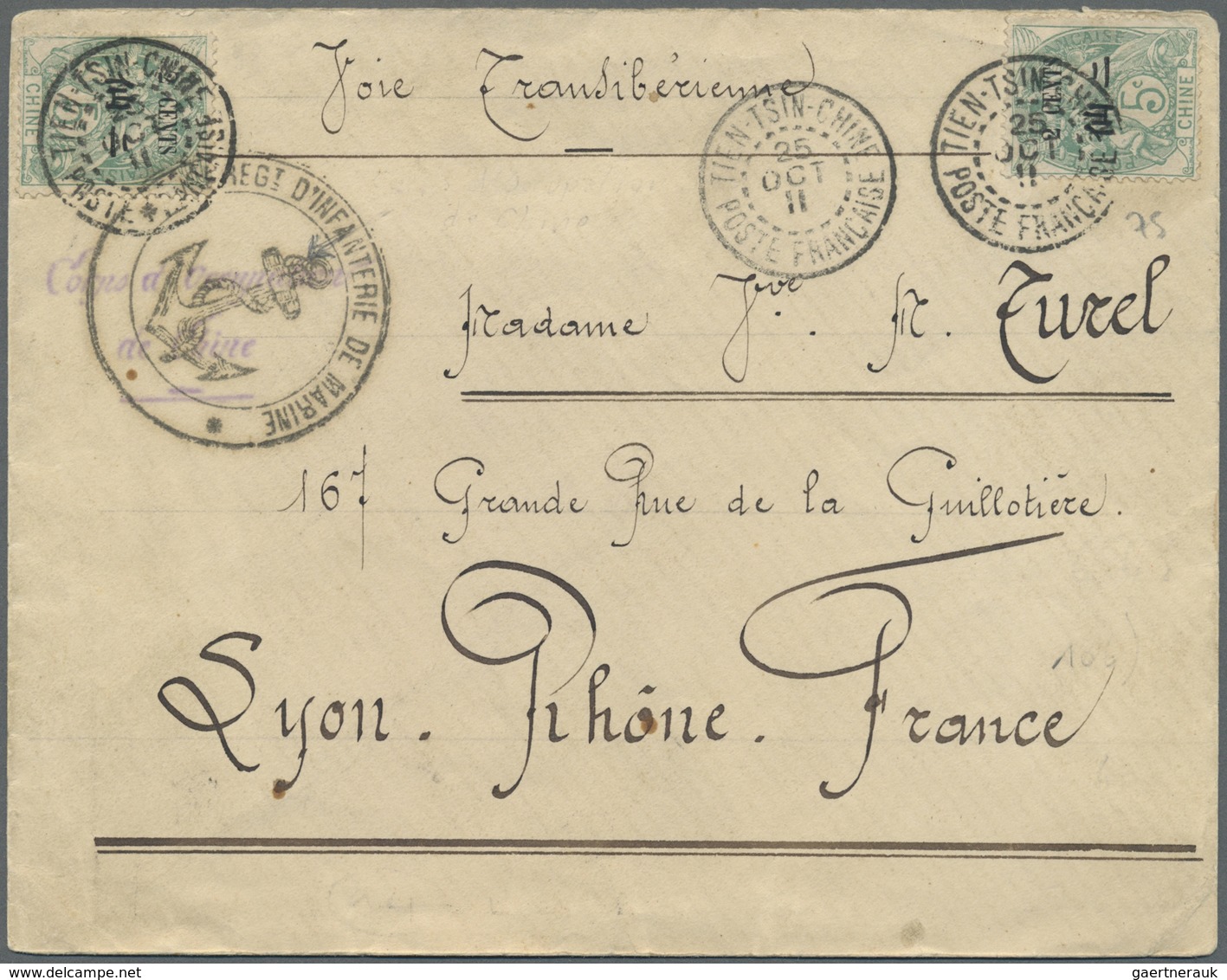 Br China - Fremde Postanstalten / Foreign Offices: French Offices, 1911. Envelope Addressed To France B - Other & Unclassified