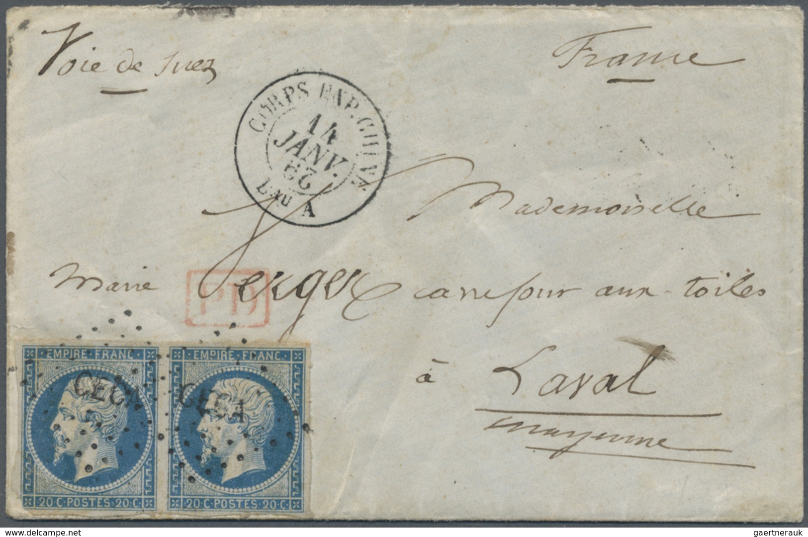 Br China - Besonderheiten: 1862 - French Expeditionary Forces. Envelope With Contents Written From 'Lie - Andere & Zonder Classificatie