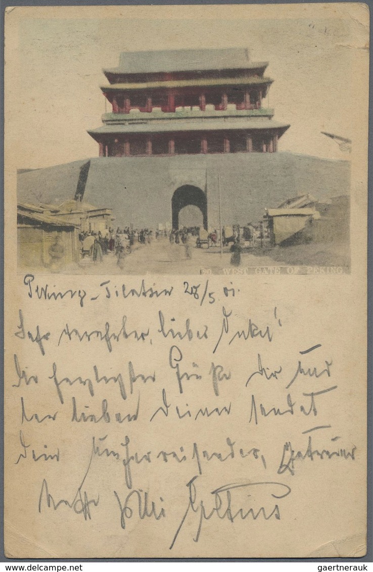 Br China - Besonderheiten: 1901 China Deutsche Seepost Shanghai Tientsin 30.5."10" B Jahreszahl Verdreh - Andere & Zonder Classificatie