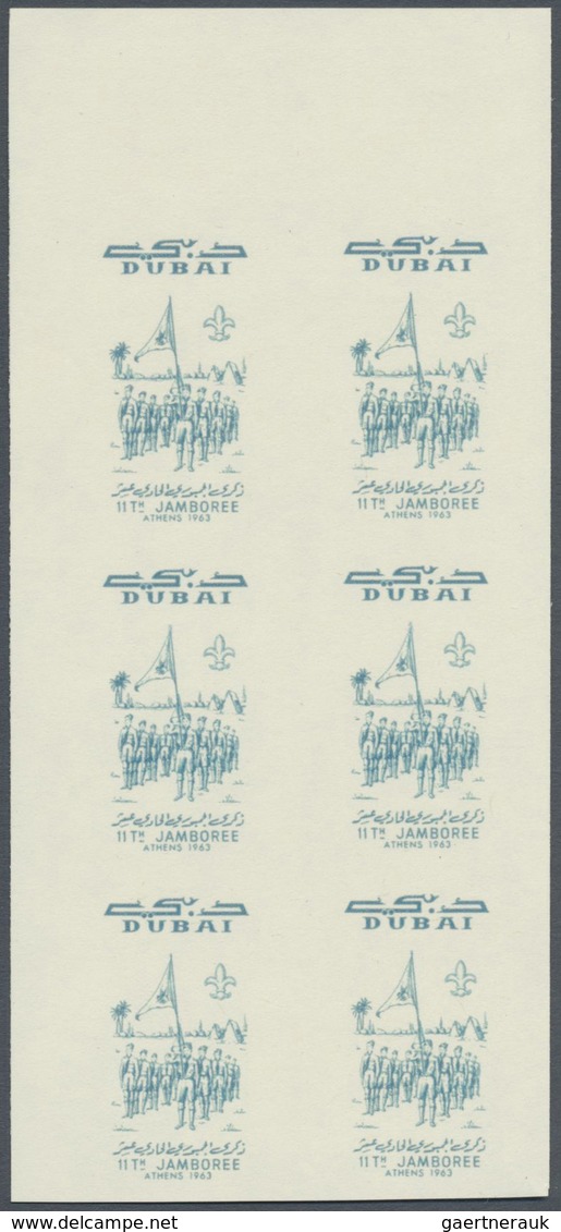 (*) Dubai: 1964, 11th World Scout Jamboree Athens PROOFS Of Three Different Centres Incl. Trumpeter And - Dubai