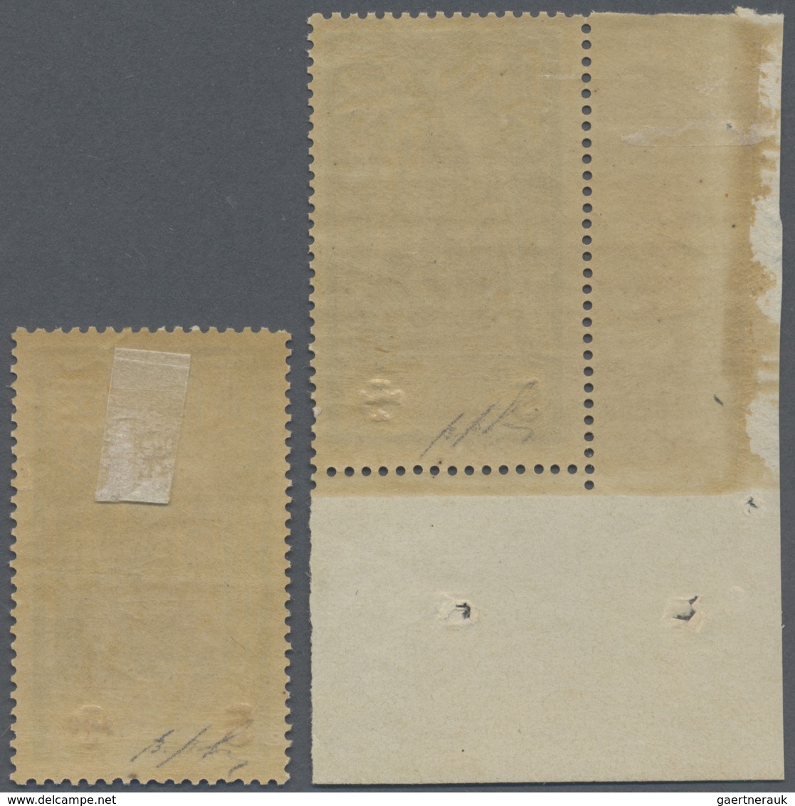 * Französisch-Indien: 1915/1916, Red Cross, 5c. Green/black With "5 +" Overprint In Red And Black Resp - Unused Stamps