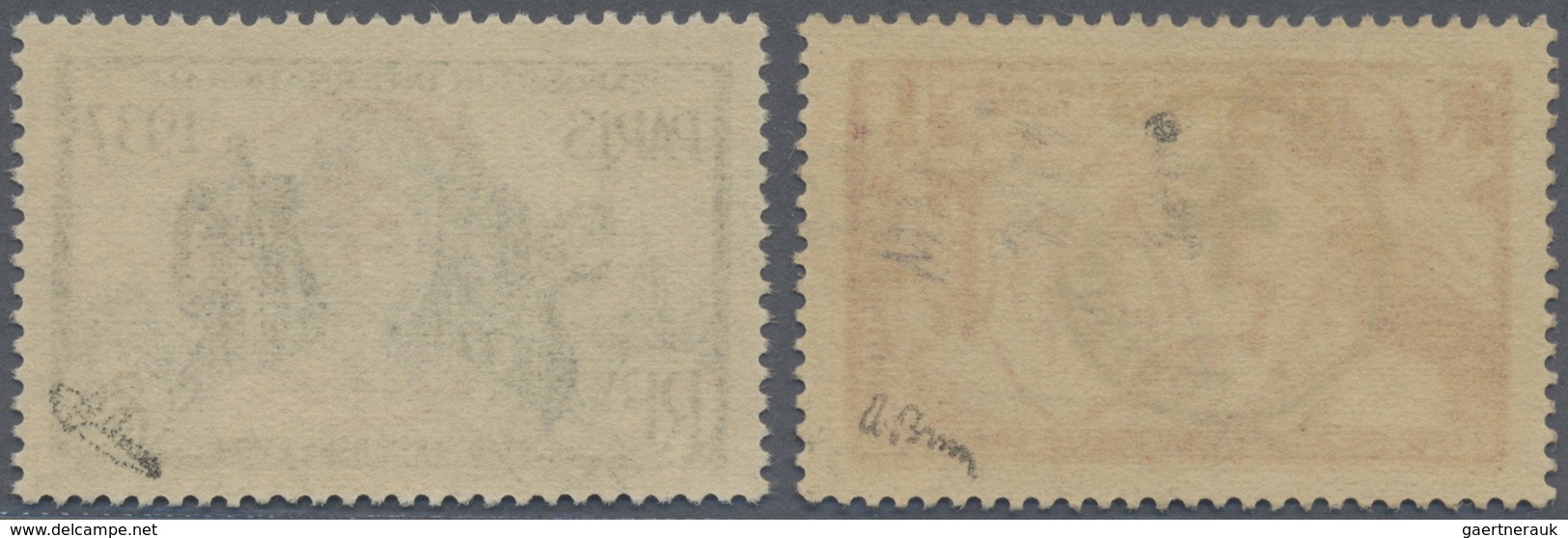 O Französisch-Indien: 1943, FRANCE TOUJOURS Overprints, 1937 World Exhibition 1fa.12ca. And 2fa.12ca. - Gebruikt