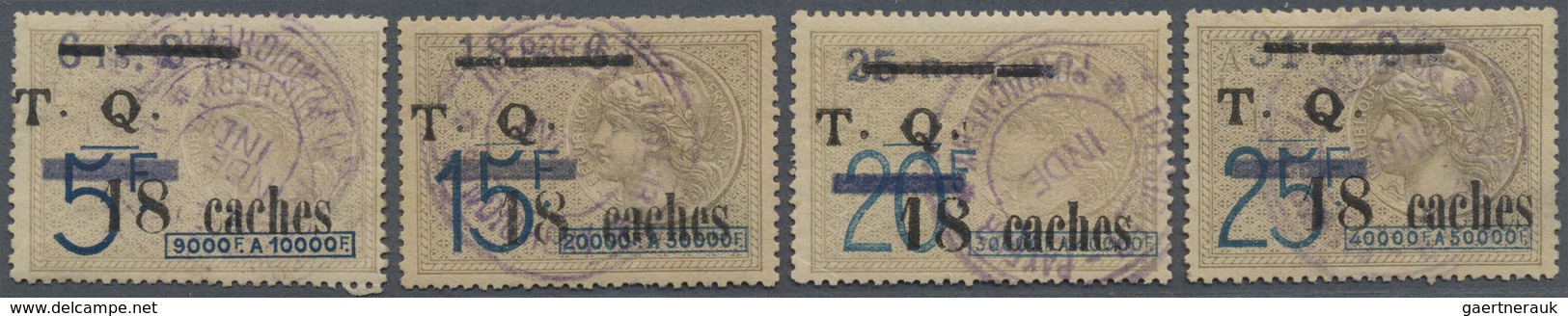 O Französisch-Indien: QUITTANCES BDV 27 + 29/31, Used. - Used Stamps