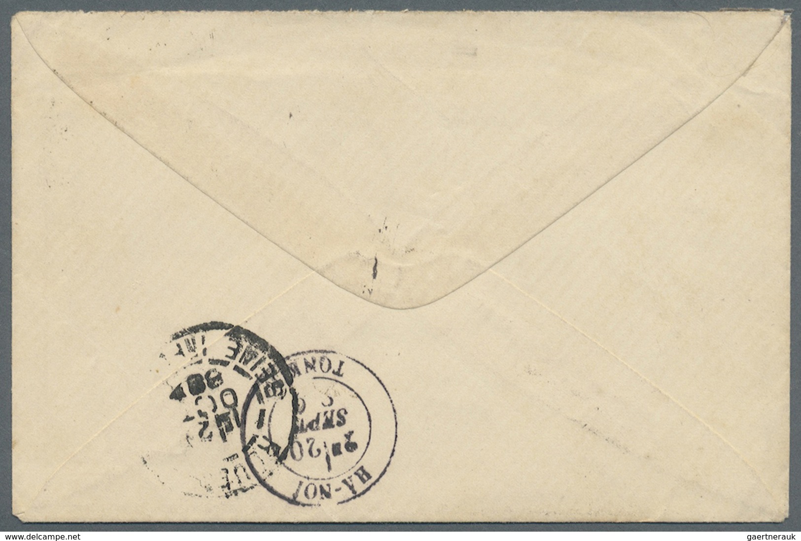 Br Französisch-Indochina: 1889. Stampless Military Mail Envelope Addressed To France Cancelled By Son-L - Brieven En Documenten