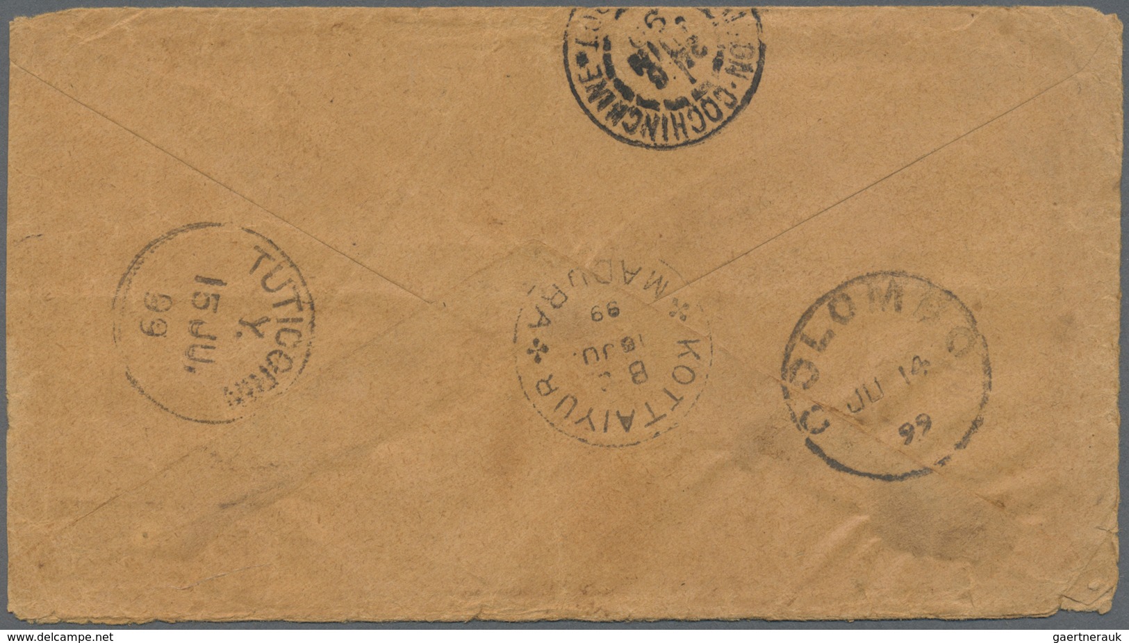 Br Französisch-Indochina: 1899, Two Envelopes Each Franked With 25 C. Allegory Sent From PNOMPEN; CAMBO - Brieven En Documenten