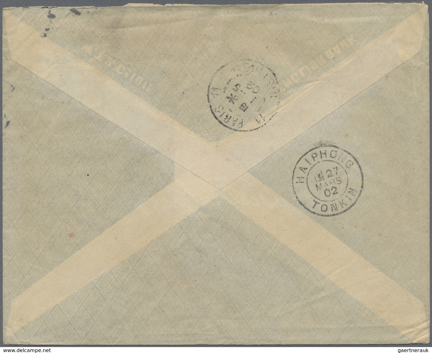 Br Französisch-Indochina: 1902. Envelope Addressed To Paris Bearing Lndo-China SG 25. 15c Grey Tied By - Brieven En Documenten