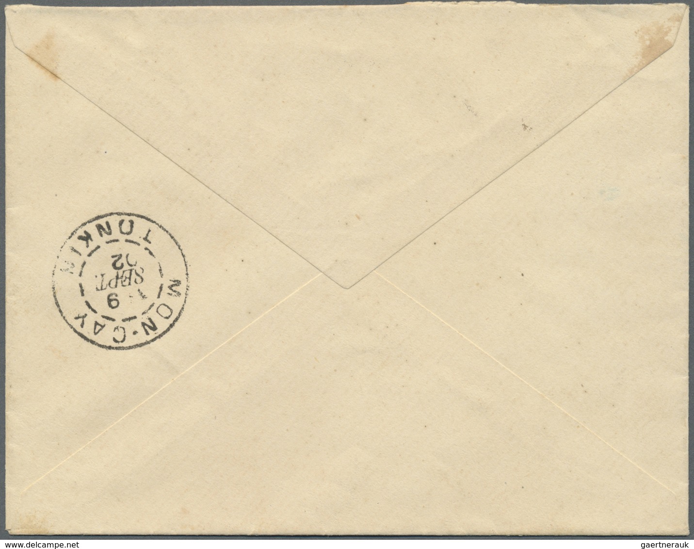 Br Französisch-Indochina: 1902. Registered Envelope Addressed To Mon-Cay/Tonkin Bearing Lndo-China SG 1 - Brieven En Documenten