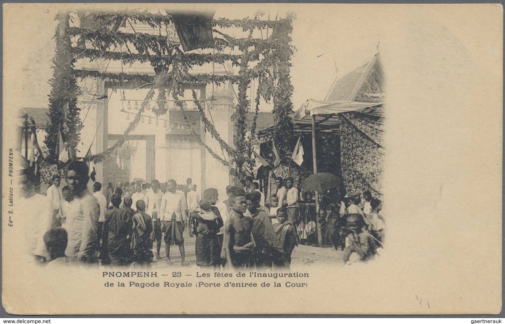 Br Französisch-Indochina: 1904. Picture Post Card Of 'The Festival Of The Inauguration Of The Royal Pag - Brieven En Documenten