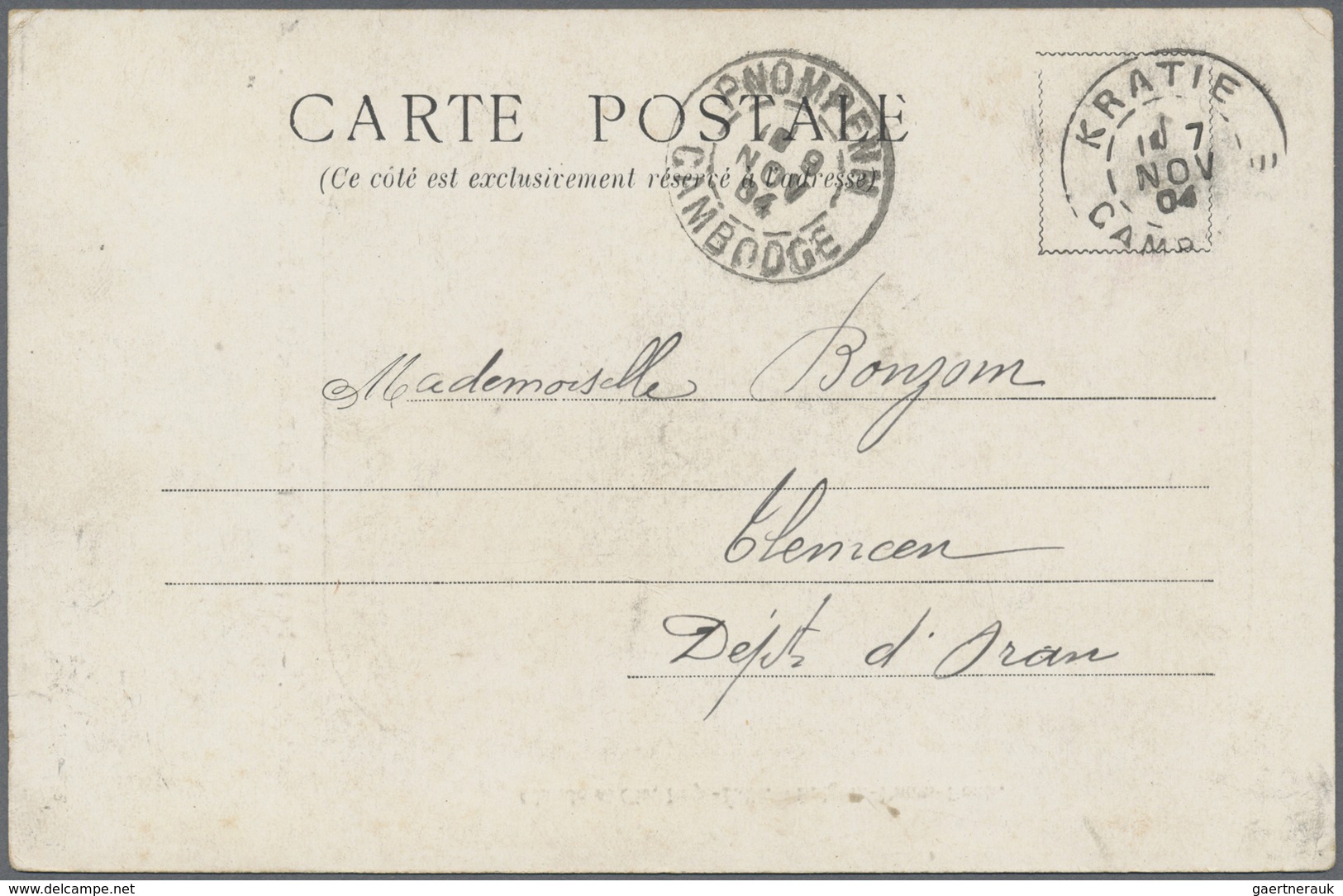 Br Französisch-Indochina: 1904. Picture Post Card Of 'Le Grand Chef Des Bonzes, Sang-Kreatk' Addressed - Brieven En Documenten