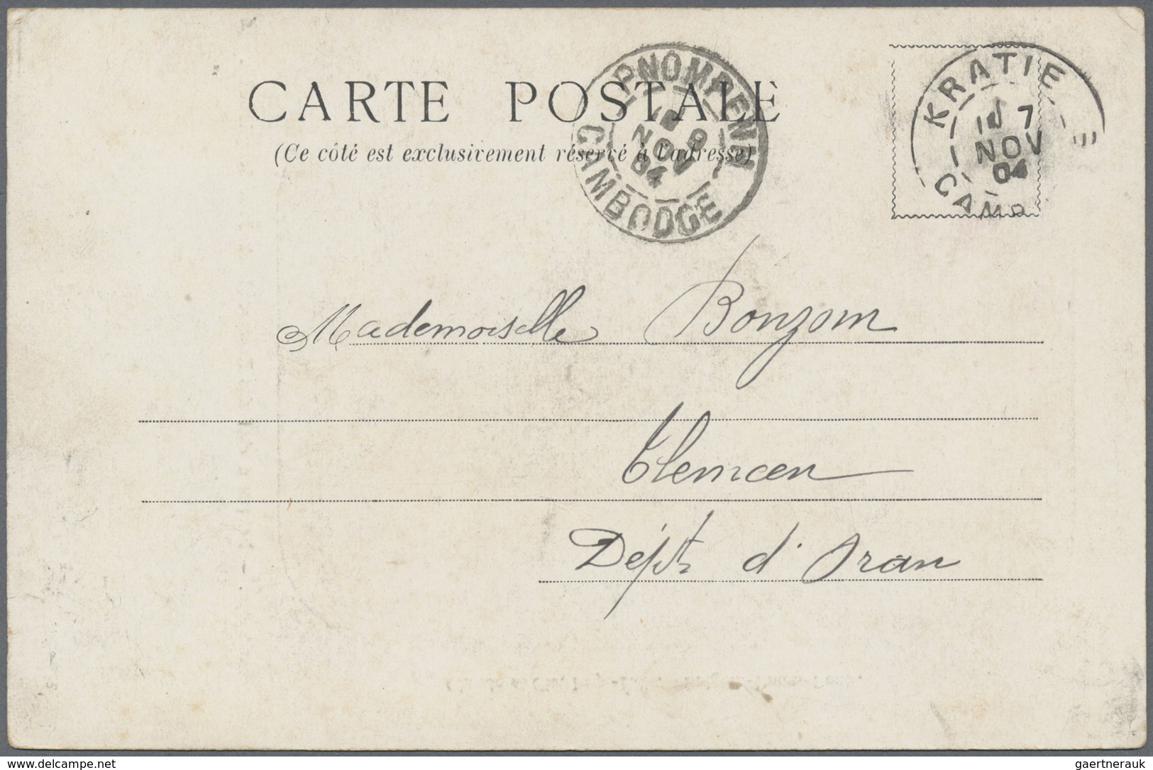 Br Französisch-Indochina: 1904. Picture Post Card Of 'Le Grand Chef Des Bonzes, Sang-Kreatk' Addressed - Covers & Documents